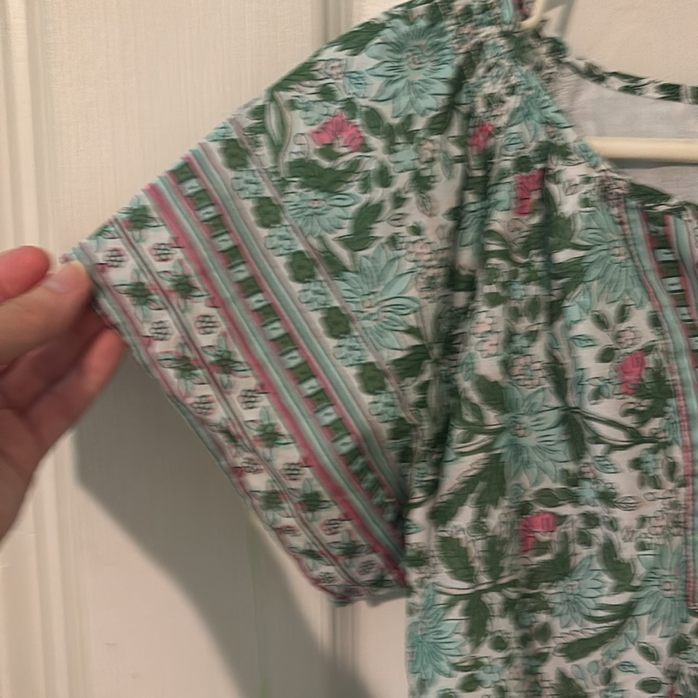5/$50!!! Mix & Match! Like New! Talbots Green and Blue Casual Midi Sundress - Picture 6 of 8